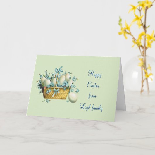 Pasen Vintage Kaart (Gele Bloem)