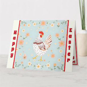Pasen Vintage Kip Feestdagen Collectie Kaart