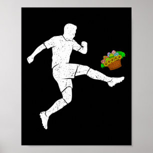 Pasen Voetbal Schets Eieren Sport Jongens Meisjes Poster