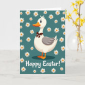 Pasen Vogel Lente Kaart (Gele Bloem)