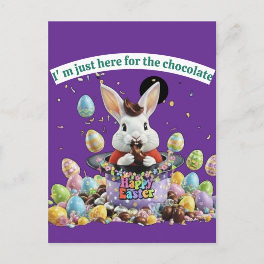 Pasen voor Chocolade Liefhebbers Briefkaart (Voorkant)