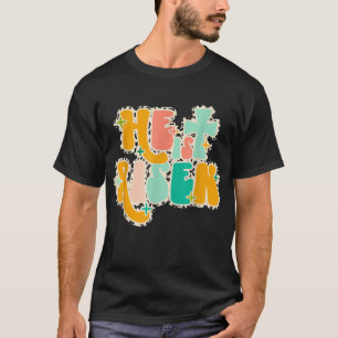 Pasen voor Christelijk Hij Jezus is Risen Leopard  T-shirt