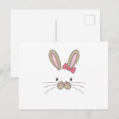 Pasen voor de Kinder Meisjes van het kinder van Feestdagenkaart (Voorkant / Achterkant)