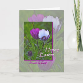 Pasen voor de Paarse Bloemen van het Mamma en van Feestdagen Kaart