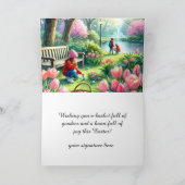 Pasen voor kinderen Vouwbare Wenskaart Kaart (Binnen)