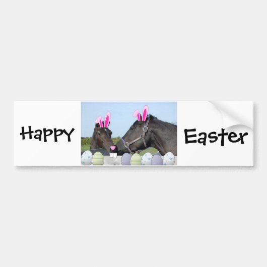 Pasen voor Pony en paarden Bumpersticker (Voorkant)
