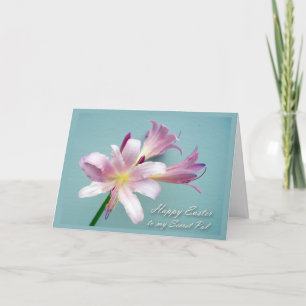 Pasen voor Secret Pal, Resurrection Lily Feestdagen Kaart