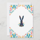 Pasen Vreugde Liefde Vrede Bloemen Paashaas Feestdagenkaart (Achterkant)