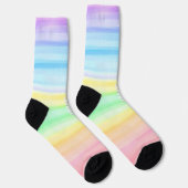 Pasen Waterverf Achtergrond Naam Gepersonaliseerd Sokken (Rechts)