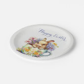 Pasen-waterverf-floraal-easter-groet-elegant Papieren Bordje (Gekanteld)