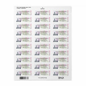 Pasen Waterverf Floral Retour Adreslabels Etiket (Full Sheet)