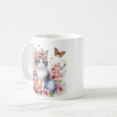 Pasen - Waterverf Kitten - Koffiemok (Voorkant links)