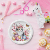 Pasen - Waterverf Kitten - Papieren Bordje (Feest)