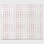 Pasen waterverf konijntje met roze strik scallop cadeaupapier (Vlak)