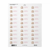 Pasen - Waterverf Lamb - Eitjes en Bloemen - Etiket (Full Sheet)