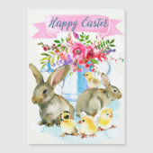 Pasen Waterverf lente dag magneet Kaart (Voorkant)