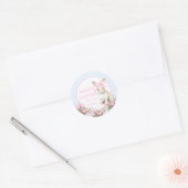 Pasen waterverf tulp konijntje Pasen Ronde Sticker (Envelop)