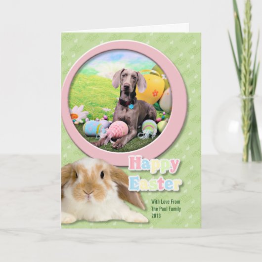 Pasen - Weimaraner - Ben Feestdagen Kaart (Voorkant)