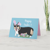 Pasen Welsh Corgi Pup Kaart (Voorkant)