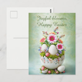 Pasen Wenskaart Bloemrijk Lente Elegant Briefkaart
