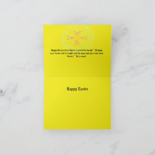 Pasen Wenskaart: Heer Jezus Feestdagen Kaart (Binnen)