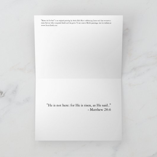 Pasen Wenskaart kruist zonsondergang Jesus Art Feestdagen Kaart (Binnen)