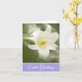 Pasen Wenskaart Pasen Lily Kaart (Gele Bloem)