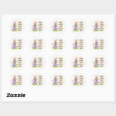Pasen wenst bunny kisses Holiday Ronde Sticker (Vel)