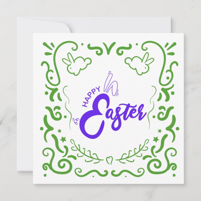 Pasen wenst konijnenoren (Voorkant)