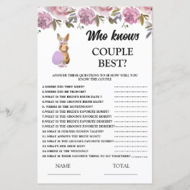 Pasen Wie kent Koppel Baby Shower Spel