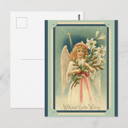  Pasen wil Angel Lily Briefkaart (Voorkant / Achterkant)