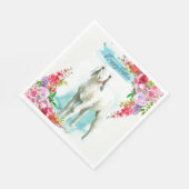 Pasen wit lam | Voorjaarsbloemen Servet (Hoek)