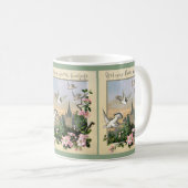  Pasen, Witte Dommenvogels en Bloemen Koffiemok (Voorkant rechts)