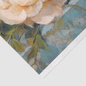 Pasen witte kip gele rozen decoupage tissuepapier (Detail)