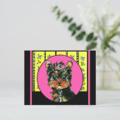 Pasen Yorkie Poos Feestdagenkaart (Staand voorkant)