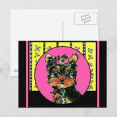 Pasen Yorkie Poos Feestdagenkaart (Voorkant / Achterkant)