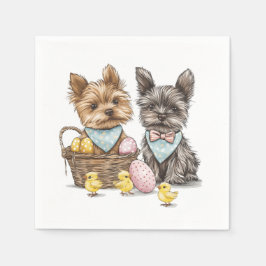Pasen Yorkshire Terrier Honden Servet