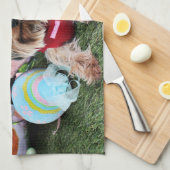 Pasen - Yorkshire Terrier - Sassy Theedoek (Quarter Fold)