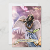 Pasen Zegen. Engel met Vlinders Kaarten (Voorkant)