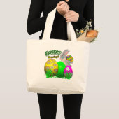 Pasen Zegen-Pasen Boodschappentas Grote Tote Bag (Voorkant (product))