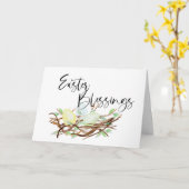 Pasen Zegen Religieuze Aquarel Kaart (Gele Bloem)