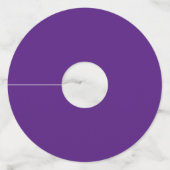 Pasen zegenen paarse violetten Labels van wijnglas (Achterkant)