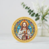 Pasen Zegeningen Jezus Christus Religieus Feestdagenkaart (Staand voorkant)