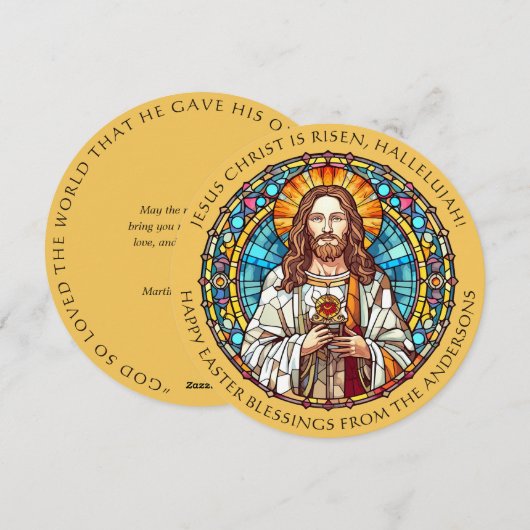 Pasen Zegeningen Jezus Christus Religieus Feestdagenkaart (Voorkant / Achterkant)