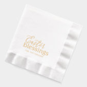 Pasen Zegeningen Script Typografie Religieuze naam Folie Servetten (Links)