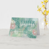 Pasen zegeningen van Aangepaste Naam Abstracte Blo Kaart (Gele Bloem)