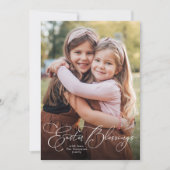 Pasen zegeningen verticale fotokaart feestdagenkaart (Voorkant)