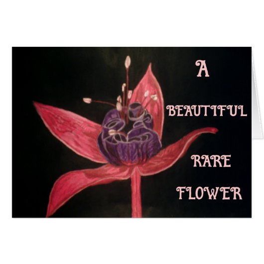 PASEN ZELDZAME BLOEM ZELDZAME PERSOON kaart (Voorkant Horizontaal)