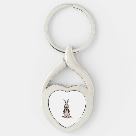 Pasen Zombie Konijn Halloween Bunny Sleutelhanger (Voorkant)