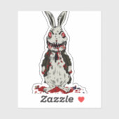 Pasen Zombie Konijn Halloween Bunny Sticker (Vel)